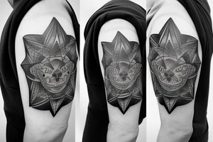 god bear, 3 small stars, 1 large star, tattoo idea