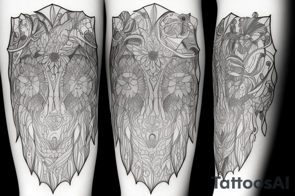 bear wood tattoo idea