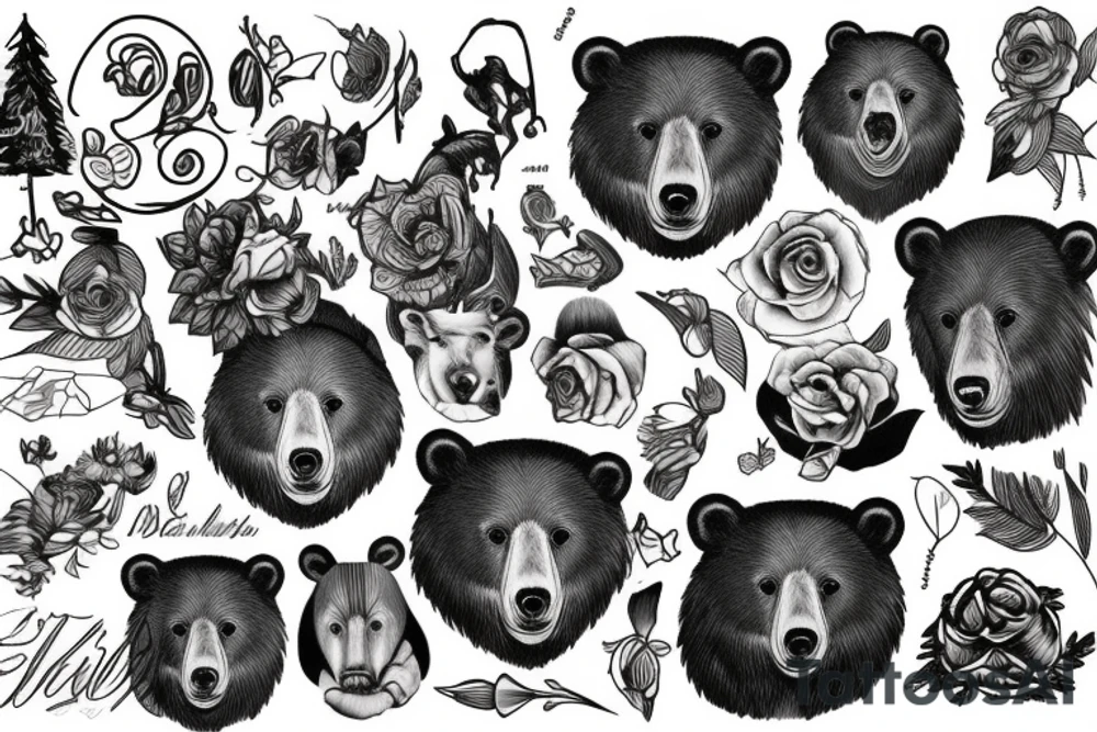 bear wood tattoo idea