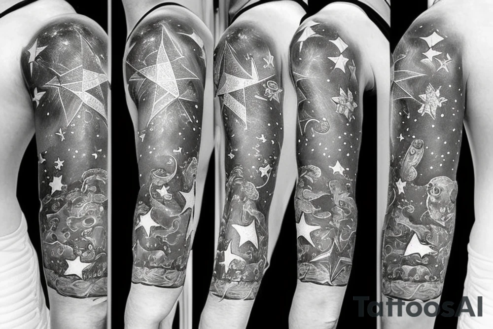 Bear God heaven, 3 small stars, 1 large star, tattoo idea Bear God heaven, 3 small stars, 1 large star, tattoo idea