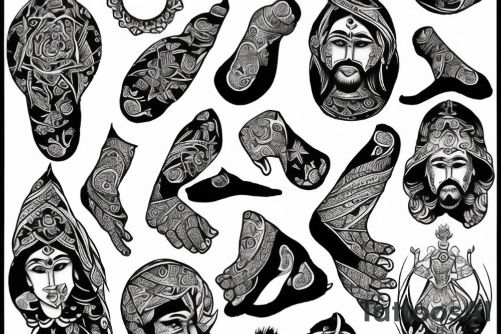 Shivan dancing on mountain tattoo idea