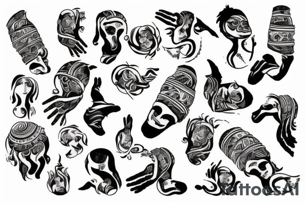 Shivan dancing on mountain tattoo idea