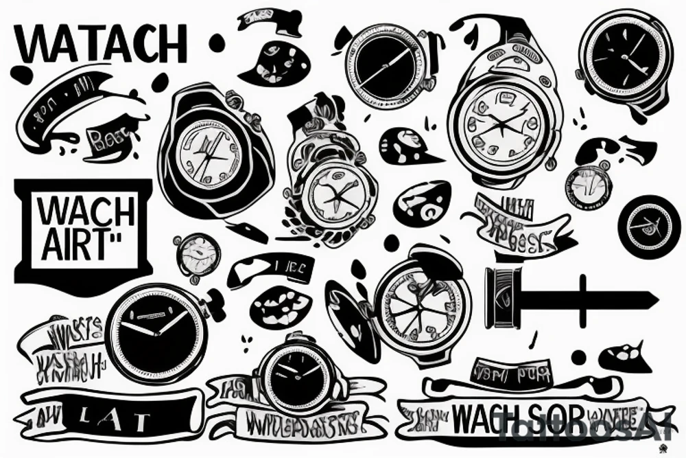Small plain text “watch out” tattoo idea