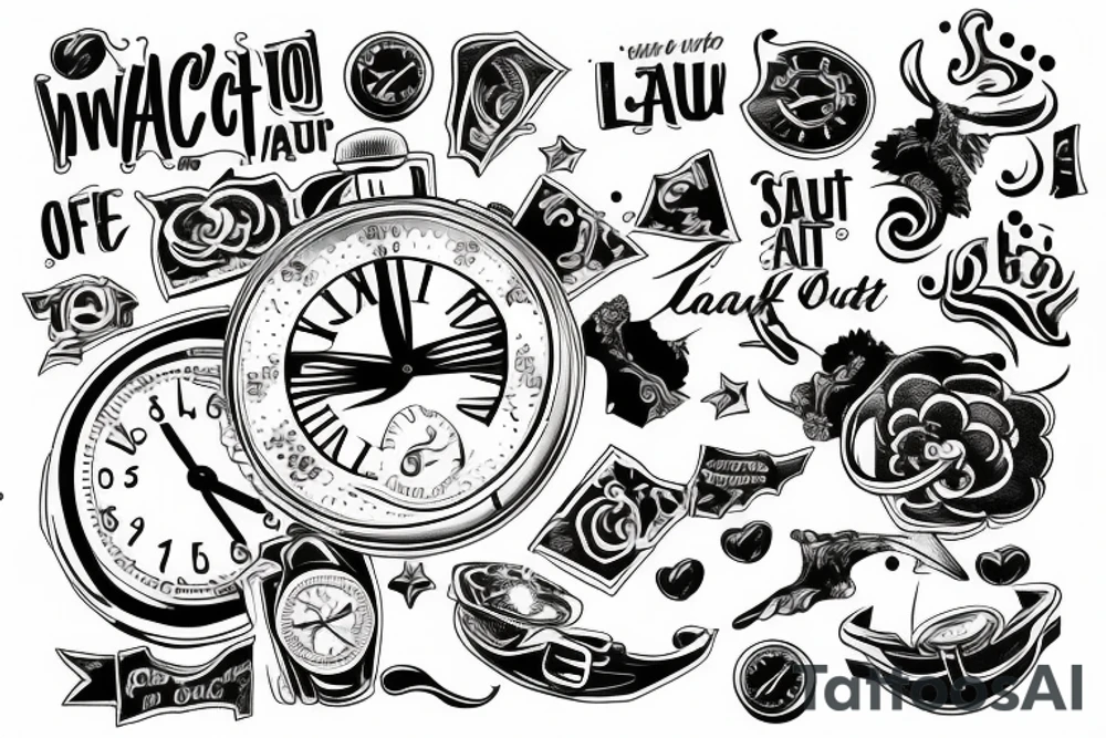 Small plain text “watch out” tattoo idea