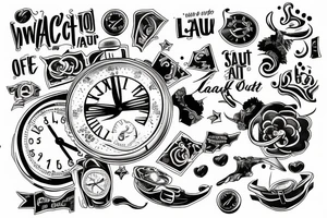 Small plain text “watch out” tattoo idea