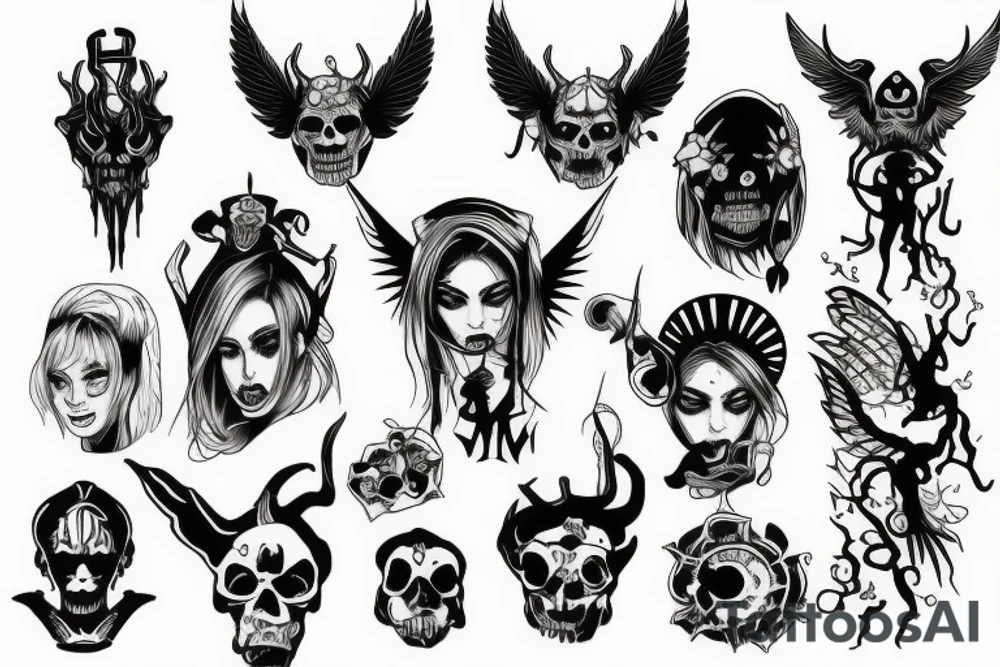 demon nurse tattoo idea