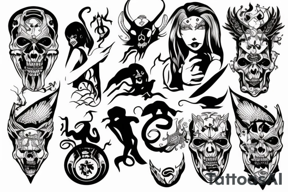 demon nurse tattoo idea
