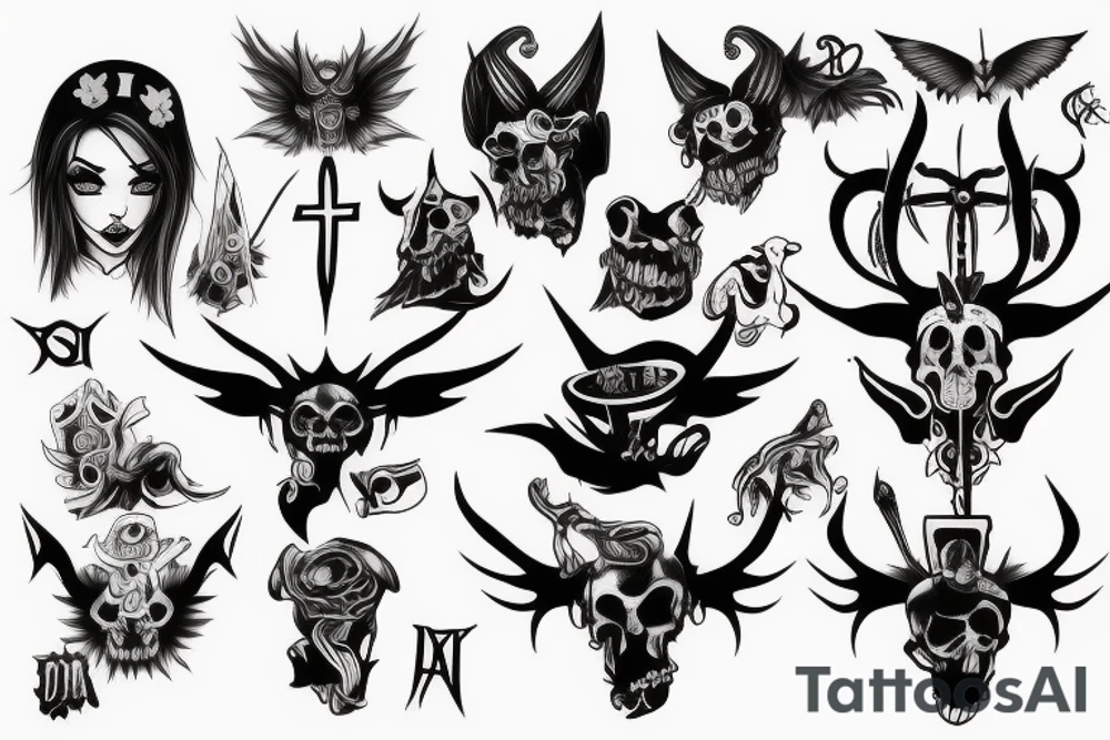 demon nurse tattoo idea