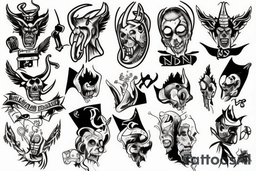 demon nurse tattoo idea