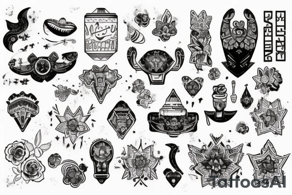 Муравей внутри белорусского арнамента tattoo idea
