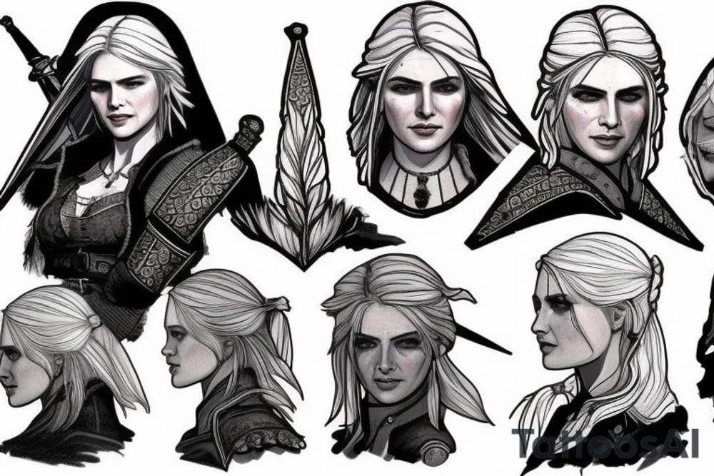 Cirilla the Witcher 3 tattoo idea