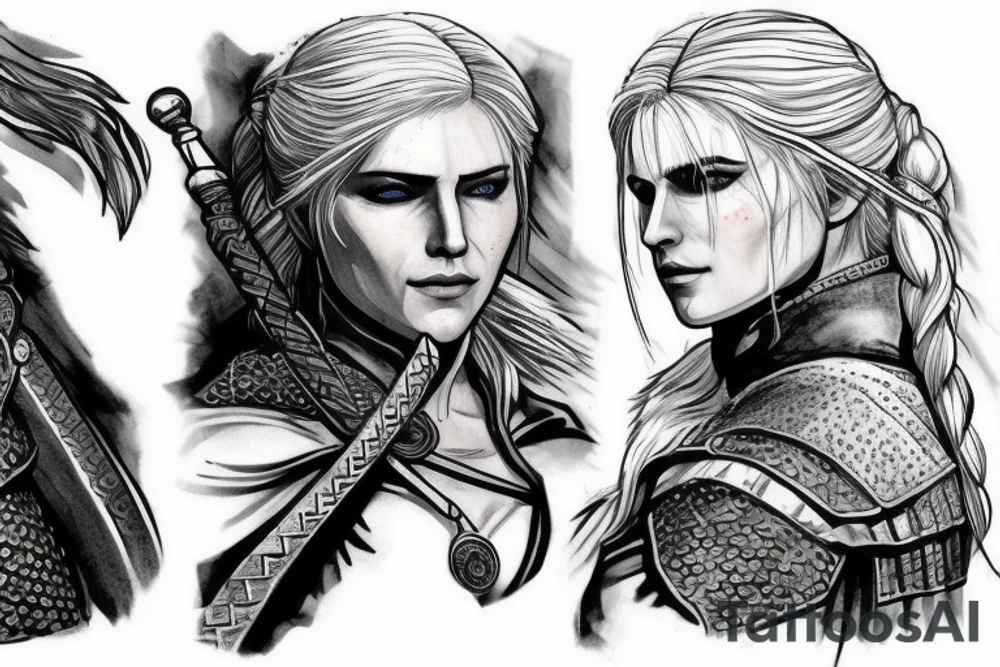 Cirilla the Witcher 3 tattoo idea