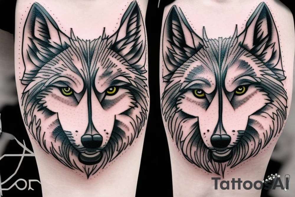 Wolf on a bicycle tattoo idea