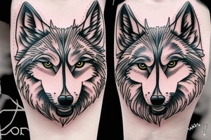 Wolf on a bicycle tattoo idea