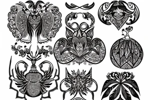 Ant and Belarusian ornament tattoo idea