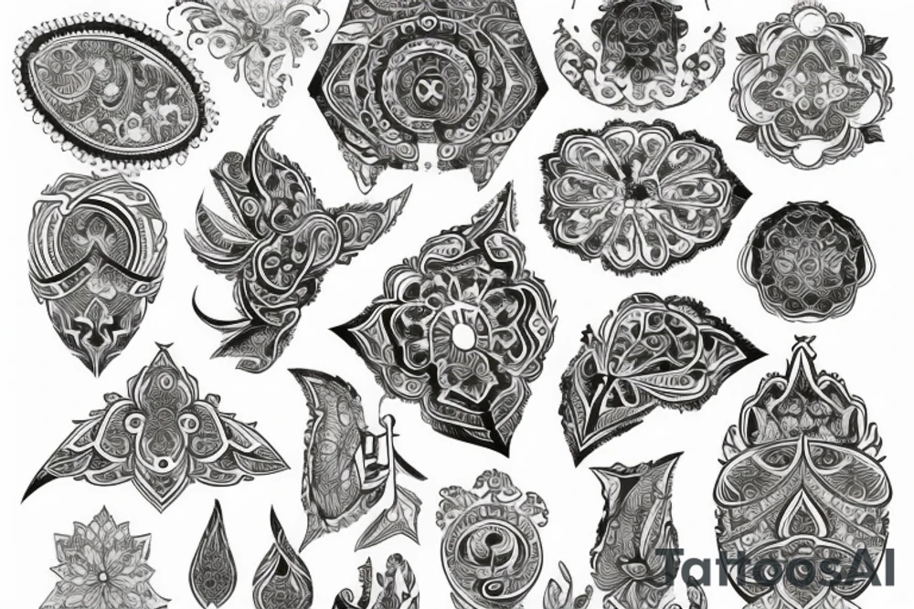 Belarusian ornament tattoo idea
