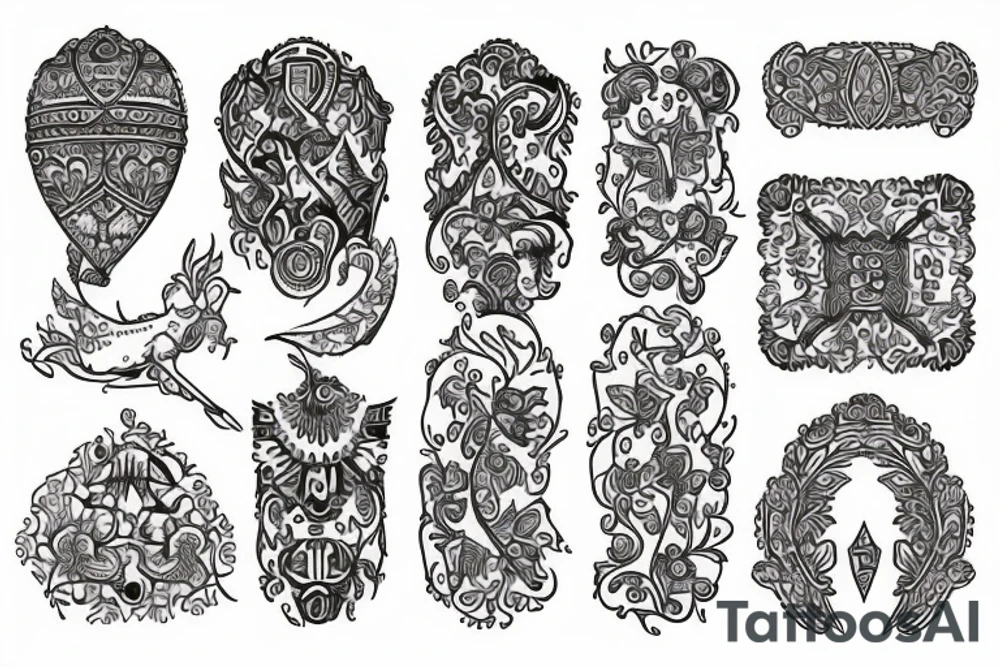 Belarusian ornament tattoo idea
