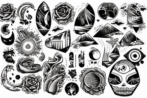 sunsets by the beach tattoo idea