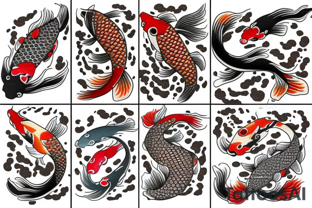 traditional koi tattoo idea
