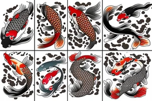 traditional koi tattoo idea