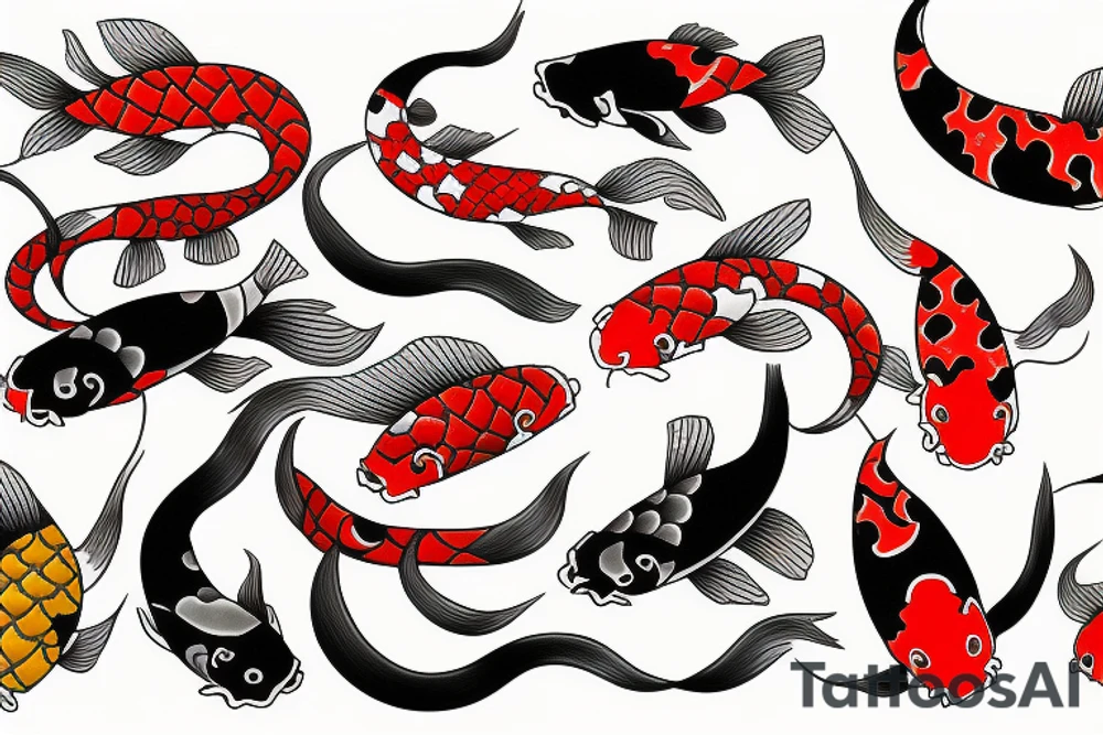 traditional koi tattoo idea