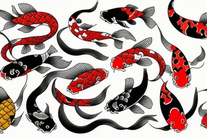 traditional koi tattoo idea