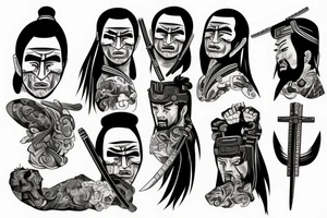 samurai putin tattoo idea