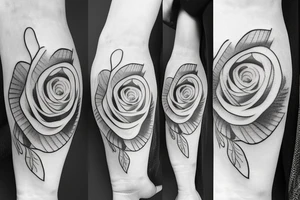 statue of Appolo mixed with the Fibonacci scale roses and a medical theme tattoo idea