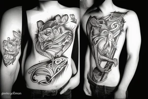 Rat funny tattoo idea