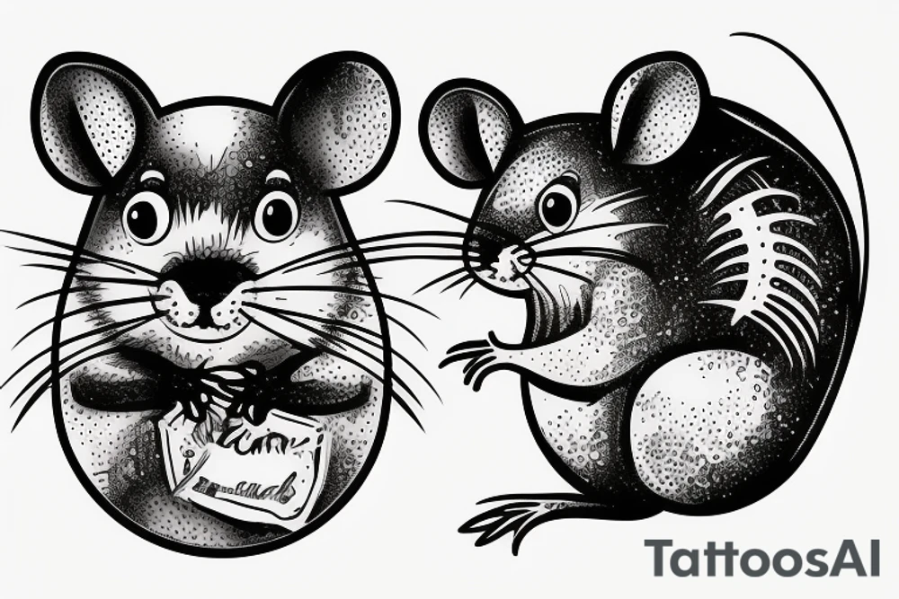 Rat funny tattoo idea