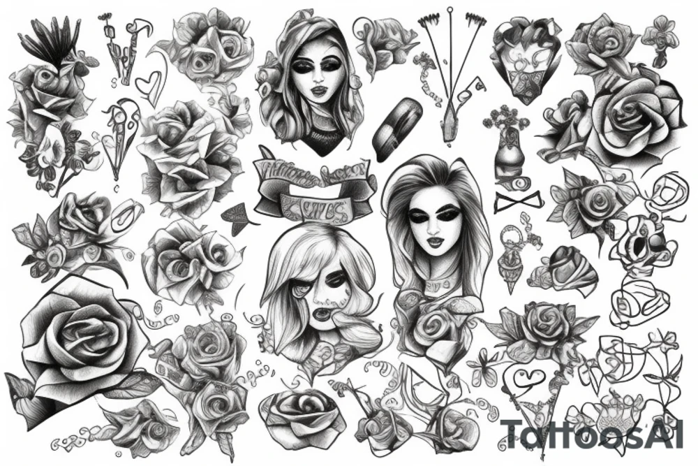 Violets tattoo idea