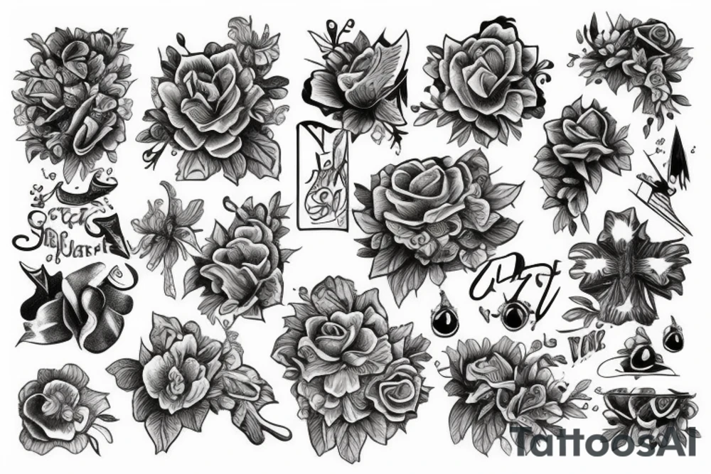 Violets tattoo idea