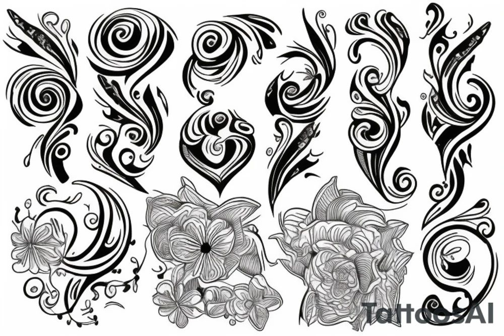 Violets spine tattoo tattoo idea