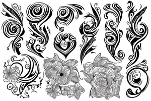 Violets spine tattoo tattoo idea