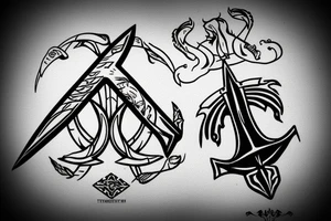 the Ukrainian national symbol "trident" tattoo idea