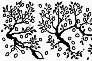 Cherry tree with dna tattoo idea