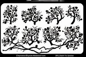 Cherry tree with dna tattoo idea
