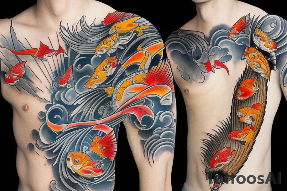 two carps tattoo idea