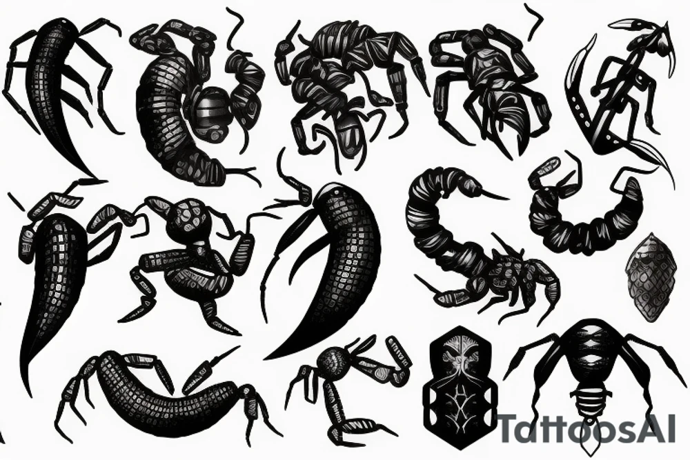 cyber scorpion tattoo idea