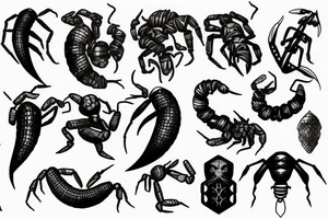 cyber scorpion tattoo idea