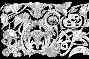 Section showing internal arrangement tattoo idea