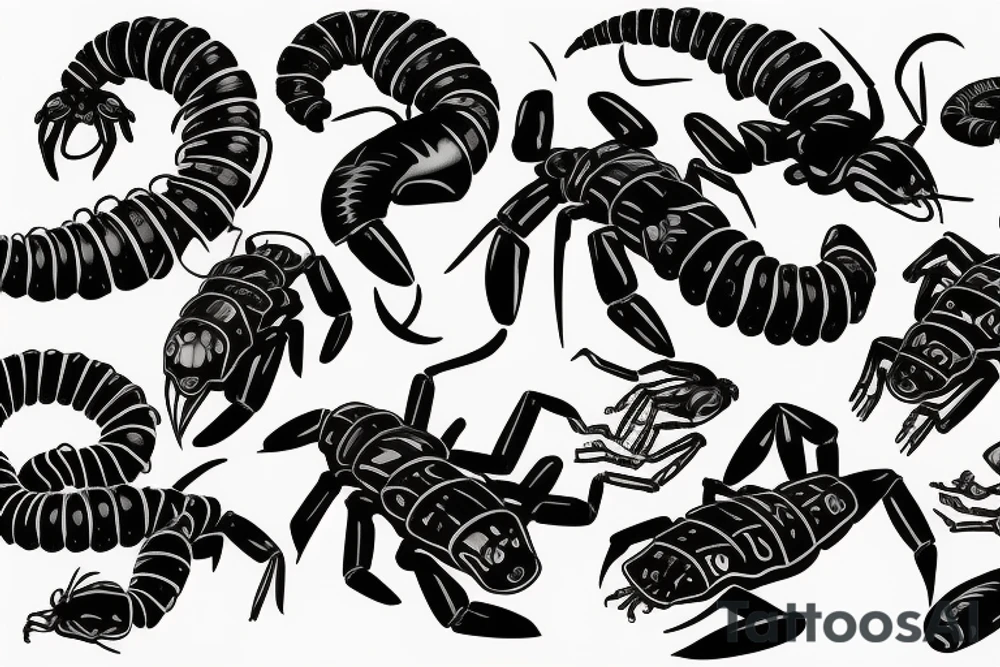 cyber scorpion tattoo idea