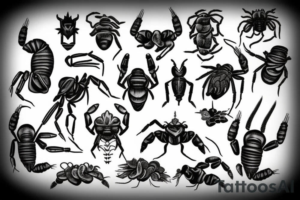 cyber scorpion tattoo idea