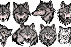 Two head Wolf tattoo idea