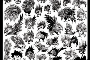 Rooster and hedgehog doing the fusion dance tattoo idea