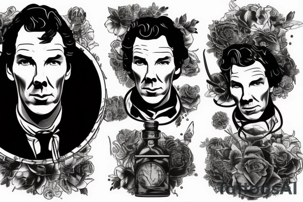 Benedict Cumberbatch as Sherlock Holmes tattoo idea