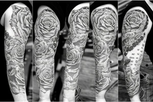 money,rose tattoo idea