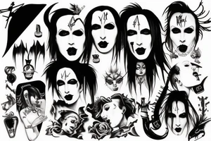 Marilyn Manson style tatto tattoo idea