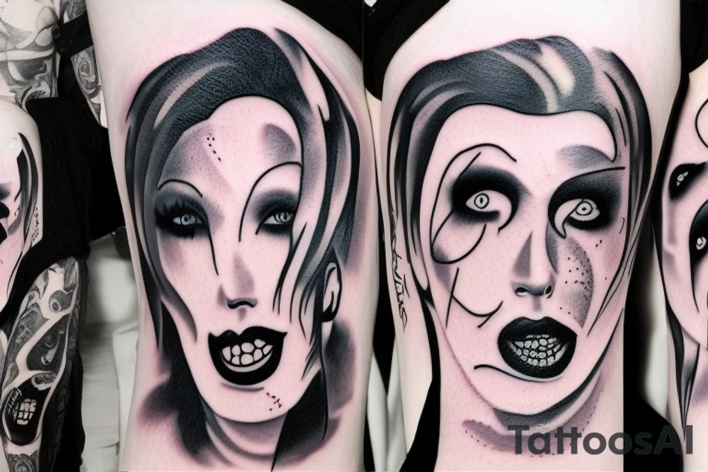 Marilyn Manson style tatto tattoo idea