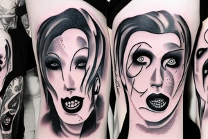 Marilyn Manson style tatto tattoo idea